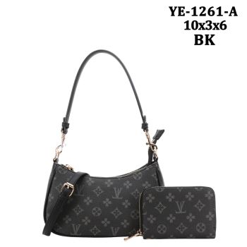 YE-1261ABK DESIGNER CROSS BODY BAG WITH WALLET