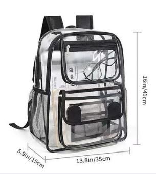 YK-500BK CLEAR SCHOOL BACKPACK