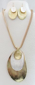 YNE3805GMS GOLD/SLIVER MTT  NK SET