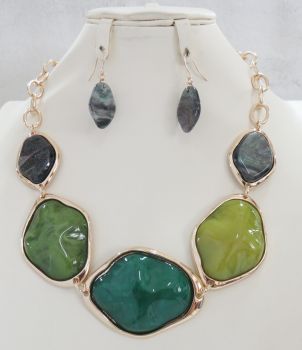YNE5198GN NECKLACE SET