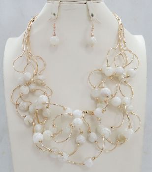 YNE5643IVO BLACK NECKLACE SET