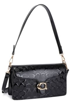 ZM-20723A BK PATENT CROSSBODY BAG