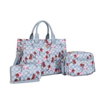 ZS-31799A BL/BL CHERRY MONOGLAM 3PC SET