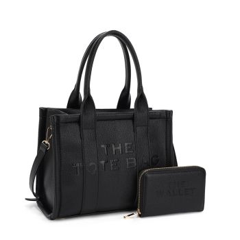 ZUS-5390BK THE TOTE BAG WITH WALLET