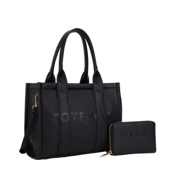 ZUS-5391BK THE TOTE BAG WITH WALLET