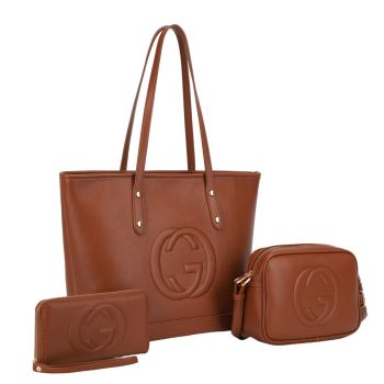 ZW-31618 SET BR DESIGNER BAG 3PC WITH WALLET