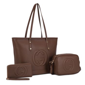 ZW-31618 SET CF DESIGNER BAG 3PC WITH WALLET