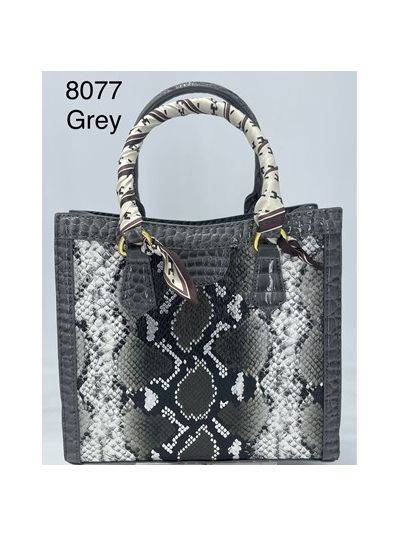 8077 GY SNECK SKIN BAG