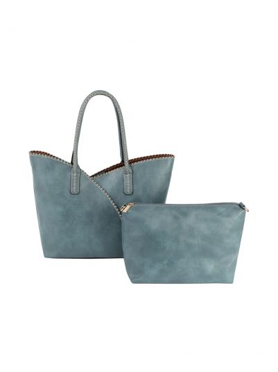 COL001-2 BL SHOPPING TOTE BAG 