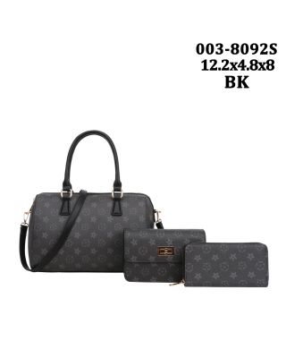 003-8092S BK DESINNER 3PC SETS WITH WALLET