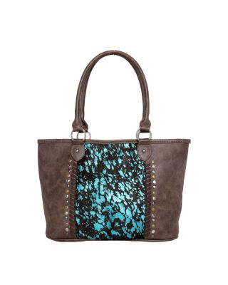 TR117G-8317 CF Trinity Ranch Hair-On Leather Collection Concealed Carry Wide Tote
