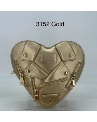 3152 GD  HEART SHAPE CROSS BODY BAG