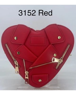 3152 RD  HEART SHAPE CROSS BODY BAG