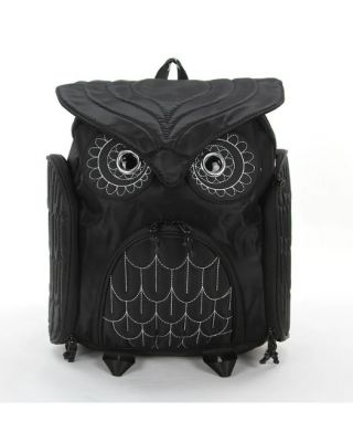 81301UB BK Owl Backpack In Polyester