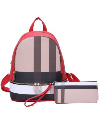 SAF21050-T2 RD BACKPACK WITH WALLET
