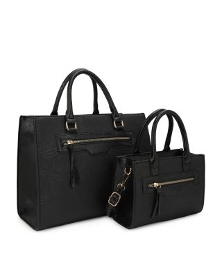 ZW-30995 BK EMBOSSED 2 BAG SETS