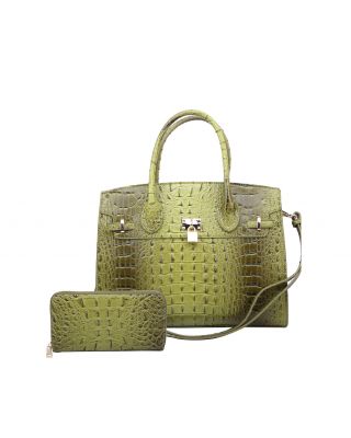 AC1096W GN CROCO WITH WALLET
