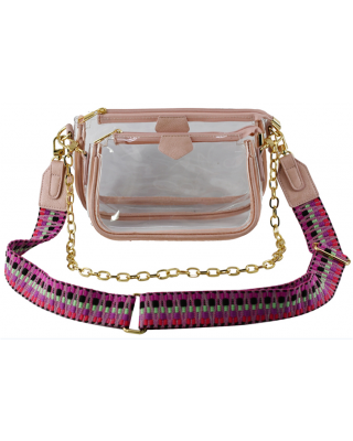 AD748T BS CLEAR CROSSBODY BAG