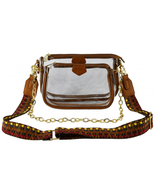 AD748T TN CLEAR CROSSBODY BAG