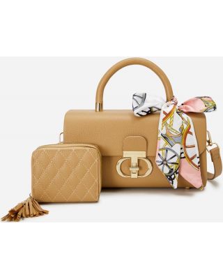 PU824-M2 APRI HANDBAG WITH WALLET SET