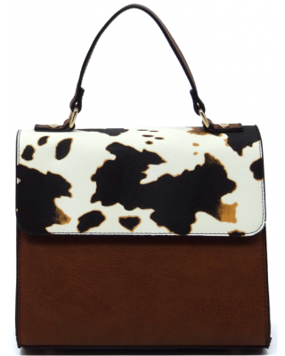 AS2770 BR/COW CROSSBODY BAG