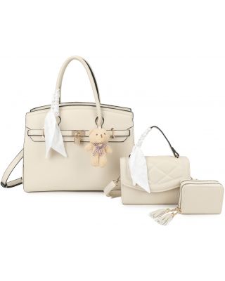 PU24126-T3 BG 2HANDBAG WITH WALLET SET