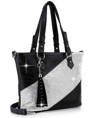 BHD-1416 BK BLING TOTE BAG