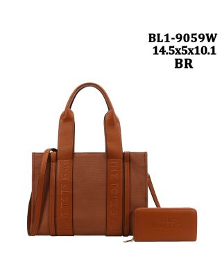 BL1-9059W BR DESIGNER BAG WITH WALLET