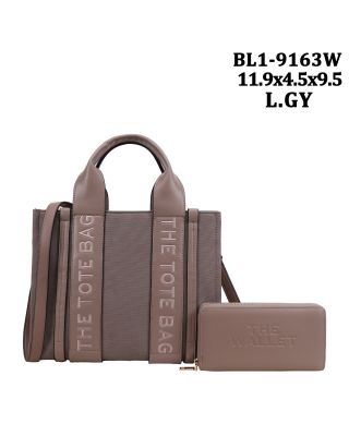 BL1-9163W LGY TOTE BAG WITH WALLET