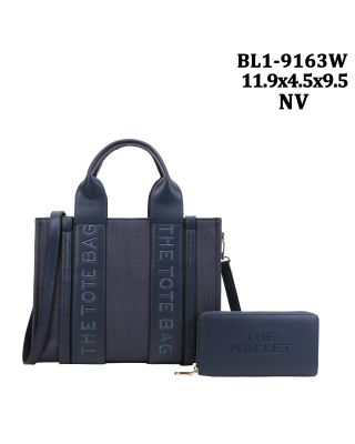 BL1-9163W NV TOTE BAG WITH WALLET