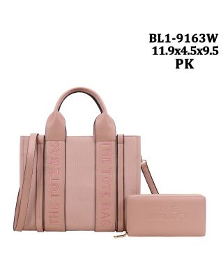 BL1-9163W PK TOTE BAG WITH WALLET