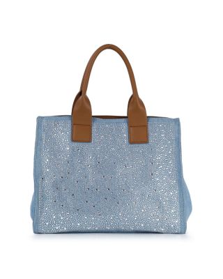 BLYD-0001 LBL Rhinestone Denim Unique Fashion Tote