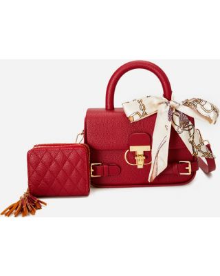 PU24825-M2 BORD HANDBAG WITH WALLET SET