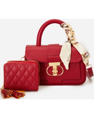 PU24823-M2 BD HANDBAG WITH WALLET SET