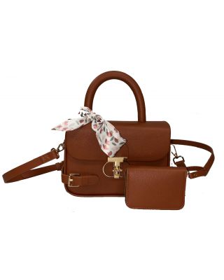 PU24915-S2 BR DESINER BAG WITH WALLET