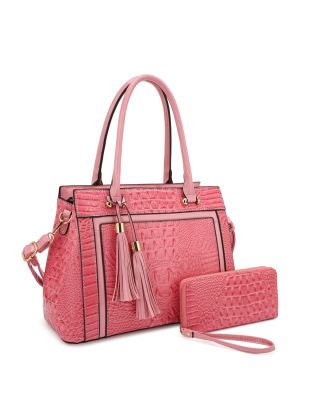 BS-3422 PK CROCO SET WITH WALLET