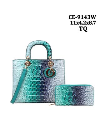 CE-9143W TQ RAINBOW CROCO WITH WALLET