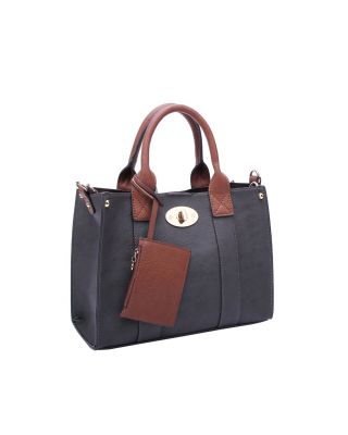 WU061 GY FASHION SATCHEL 3 IN 1 BAG