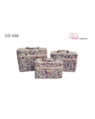 CO-438 MONEY 3PC COSMETIC CASE