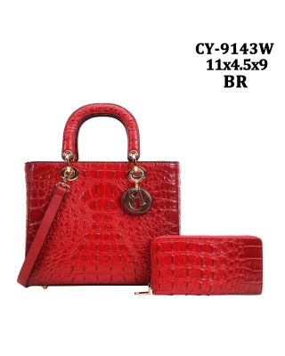 CY-9143W RD CROCO WITH BAG