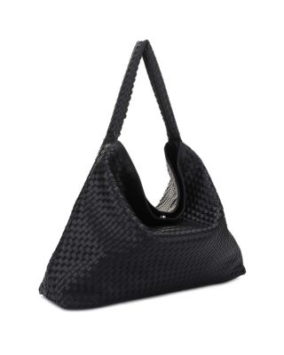 DJ85082 BK WOVEN FASHION HOBO BAG