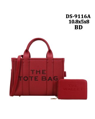 DS-9116A RD TOTE BAG WITH WALLET