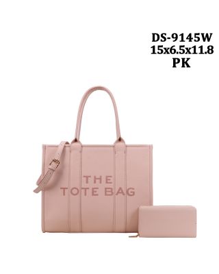 DS-9145W PK DESIGNER TOTE BAG WITH WALLET