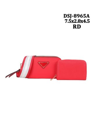 DSJ-8965K RD CROSBODY BAG WITH CARD HOLD