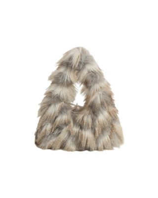 EWB171-M4 GY CROSS BODY FUR BAG