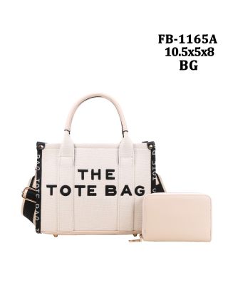 FB-1165A BG DESIGNER THE TOTE BAG WITH WALLET