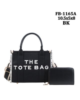 FB-1165A BK DESIGNER THE TOTE BAG WITH WALLET