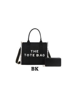 FB-1176W BK DESIGNER THE TOTE BAG WITH WALLET