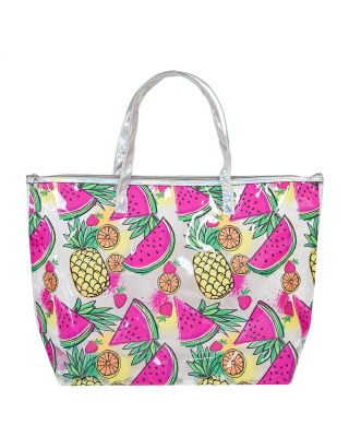 FC0112-2 CLEAR WITH CUTE PRINTED TOTE BAG