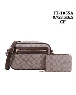 FT-1055A CF MONO GLAM CROSS BODY BAG WITH WALLET